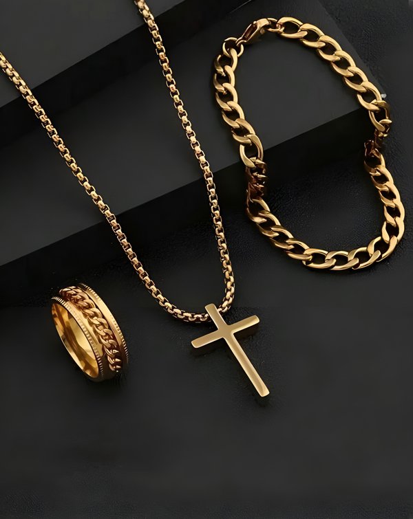 Set de Cadena, pulsera y anillo