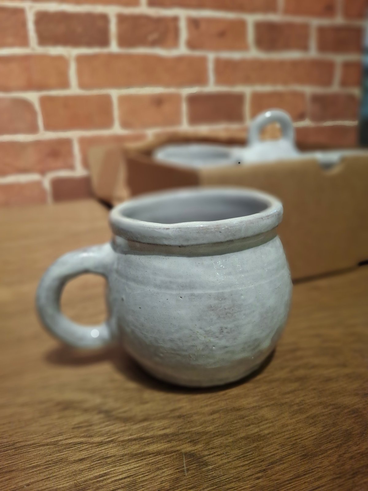 Set de 4 tazas blancas de cerámica  - 2