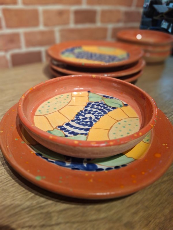 Set de 8 platos Cerámica Esmaltada