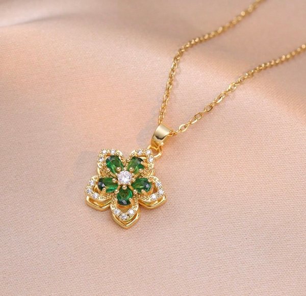 Collar Flor Giratoria 🌸💫