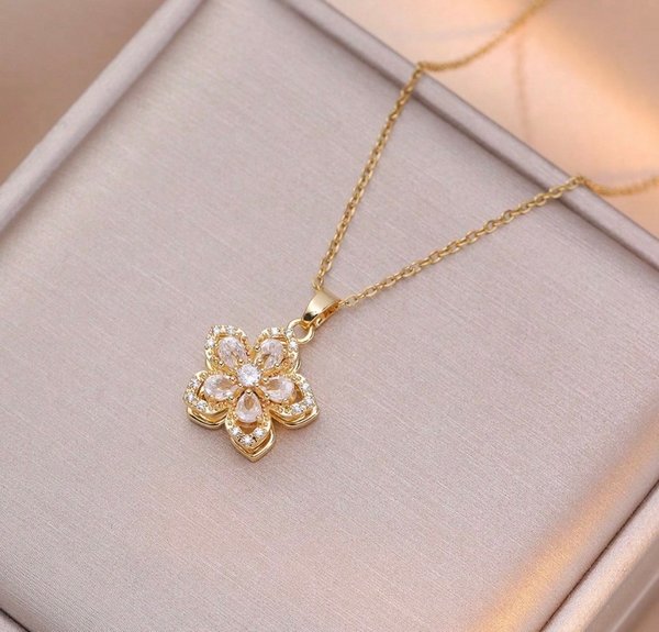 Collar Flor Giratoria 🌸💫