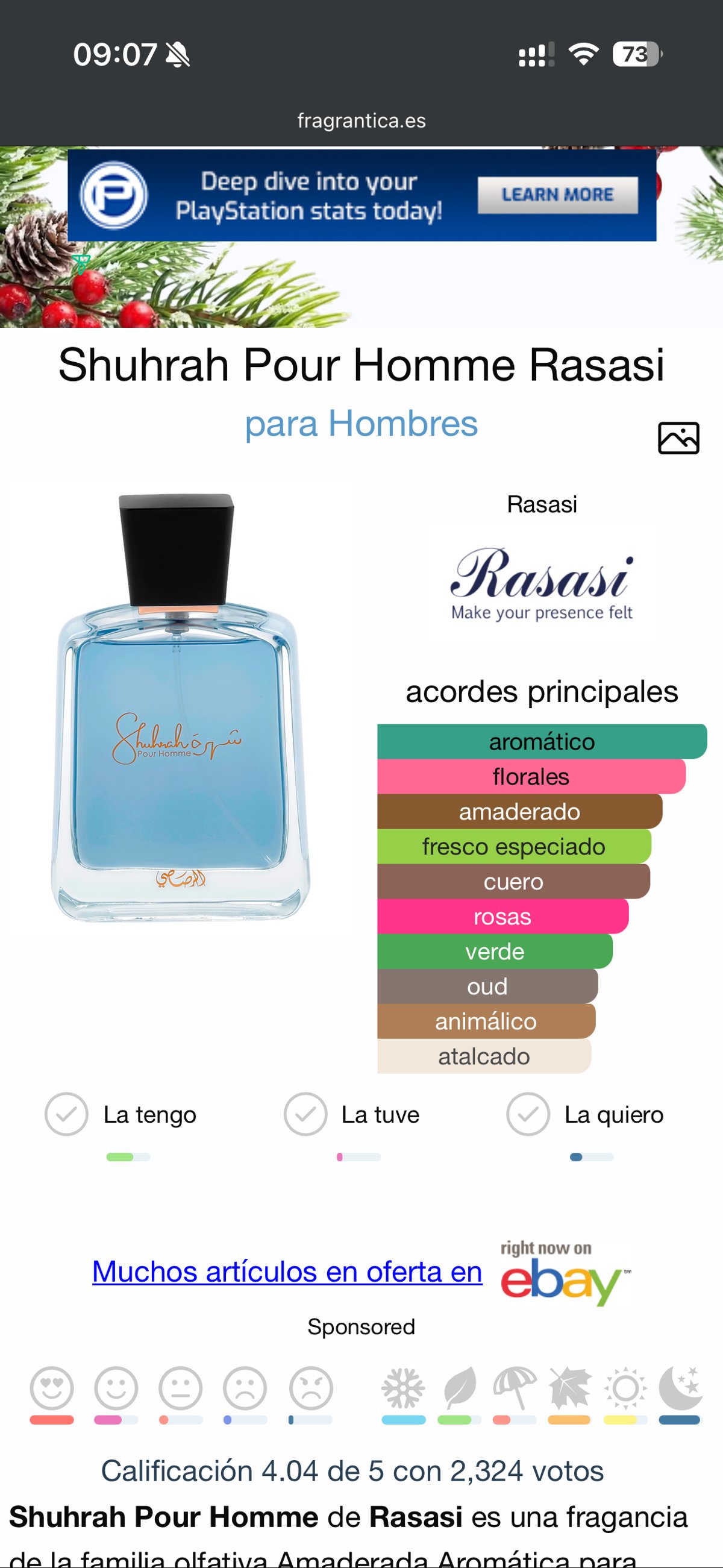 Shuhrah Pour Homme - Rasasi - 2