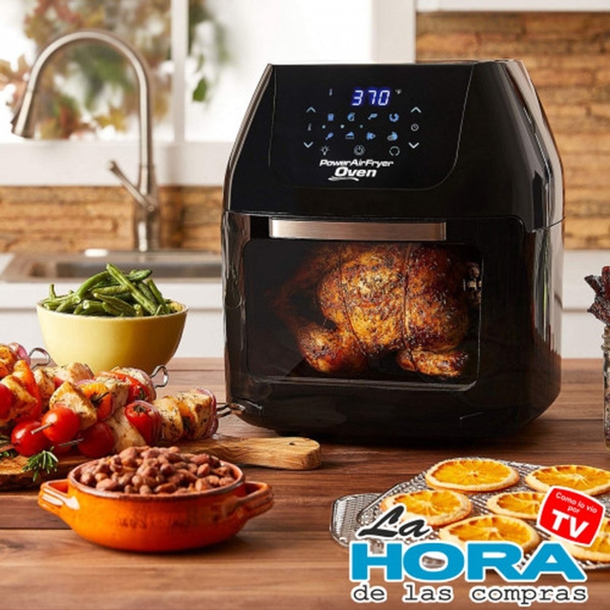 Power Air Fryer Oven ¡Cocina saludable con aire caliente y cero aceite! - 5