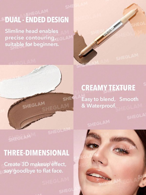 Sheglam - Fine Line 2-In-1 Nose Contour & Highlight Pen-Umber