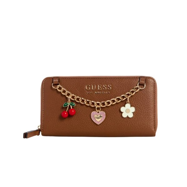 Guess - Billetera Guess Lynne Charm Brown