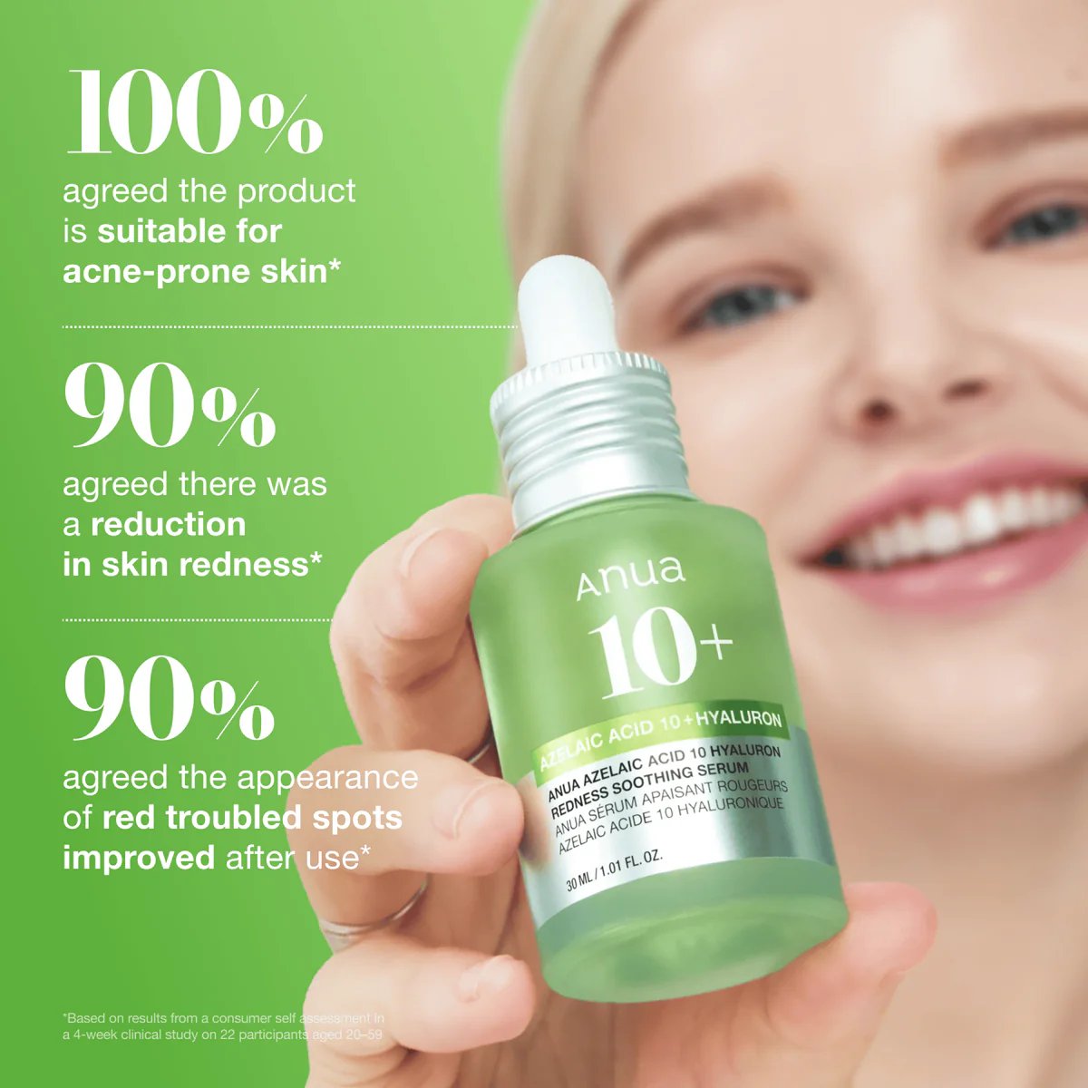 Anua - Azelaic Acid 10 + Hyaluron Redness Soothing Serum 30 ml  - 3
