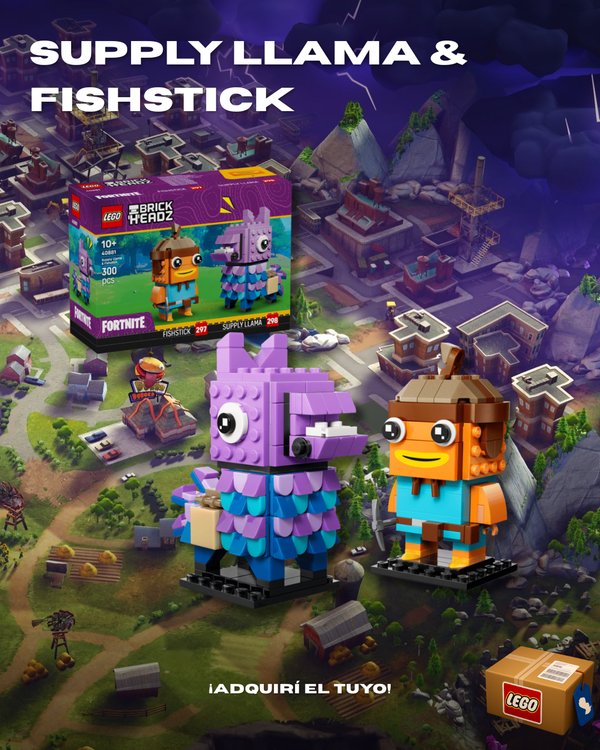 BrickHeadz: Llama de Suministros & Fishstick