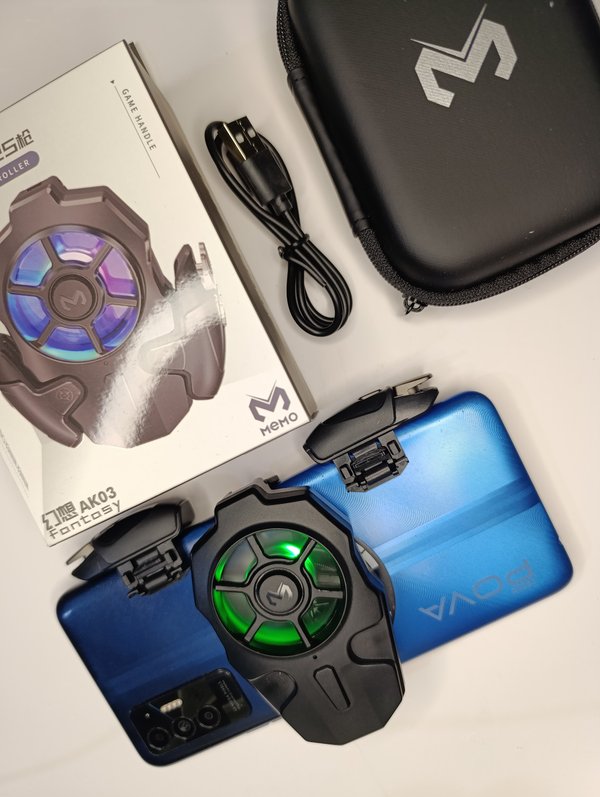 Gatillos para celular Memo AK03 con Ventilador RGB y cancelacion de retroceso