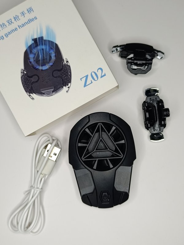 Combo Gamer Z02 - Gatillos Mecánicos L1 R1 + Ventilador de Enfriamiento Portátil
