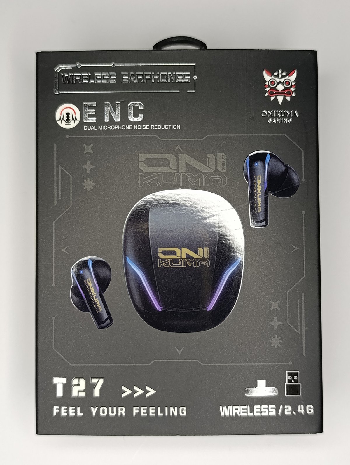 Auriculares In-Ear Gamer Onikuma T27 - Conectividad Dual 2.4G / Bluetooth 5.3 y Ultra Baja Latencia (20ms) - 6