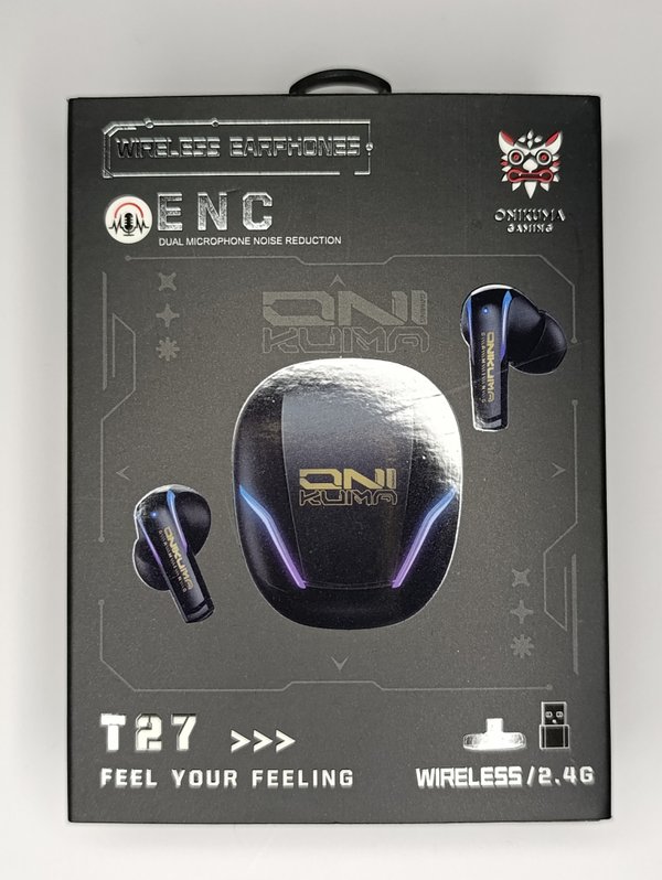 Auriculares In-Ear Gamer Onikuma T27 - Conectividad Dual 2.4G / Bluetooth 5.3 y Ultra Baja Latencia (20ms)