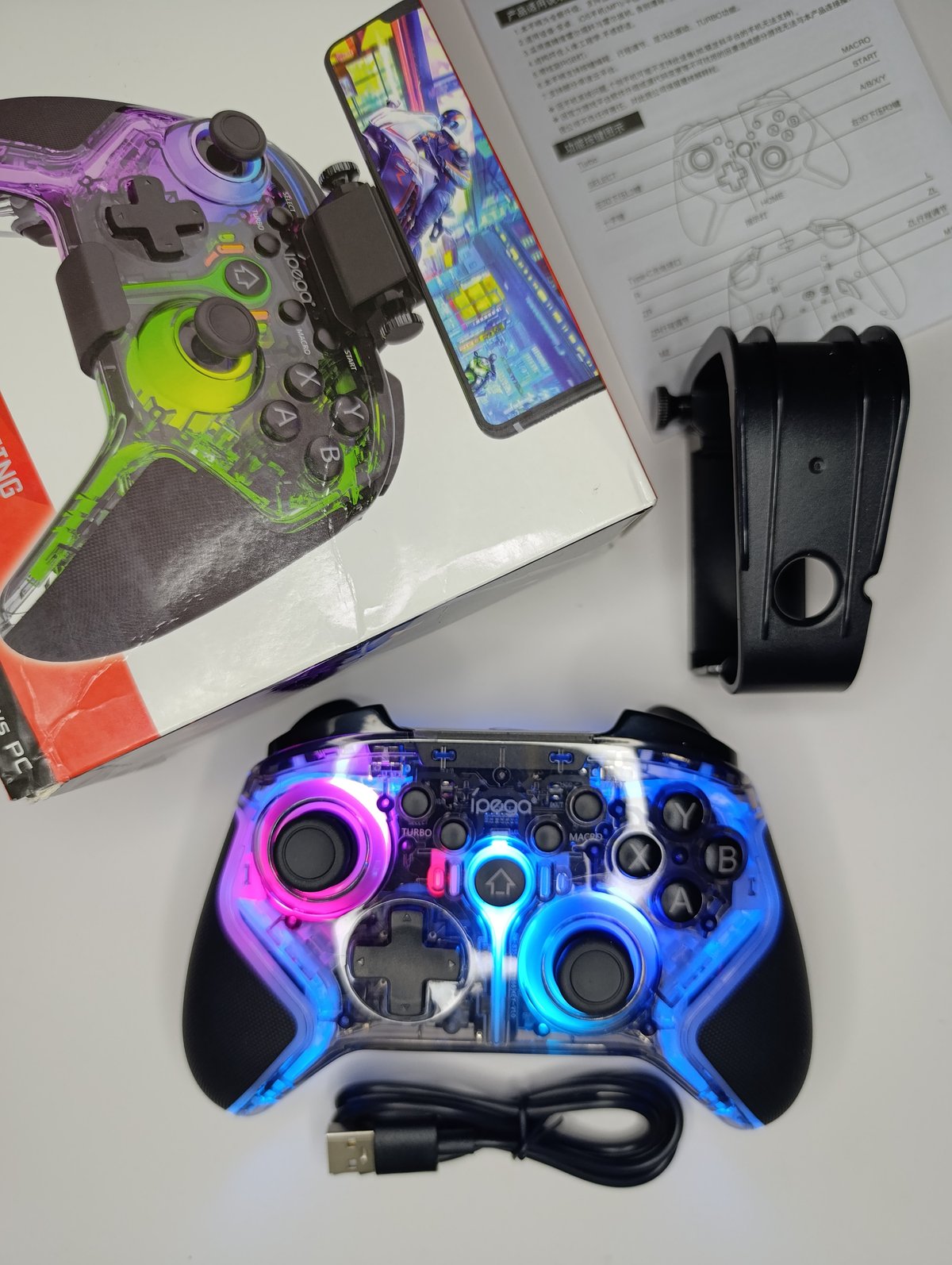 Gamepad Gamer Ipega PG-9666 Pro - Joysticks Efecto Hall, RGB y Multiplataforma