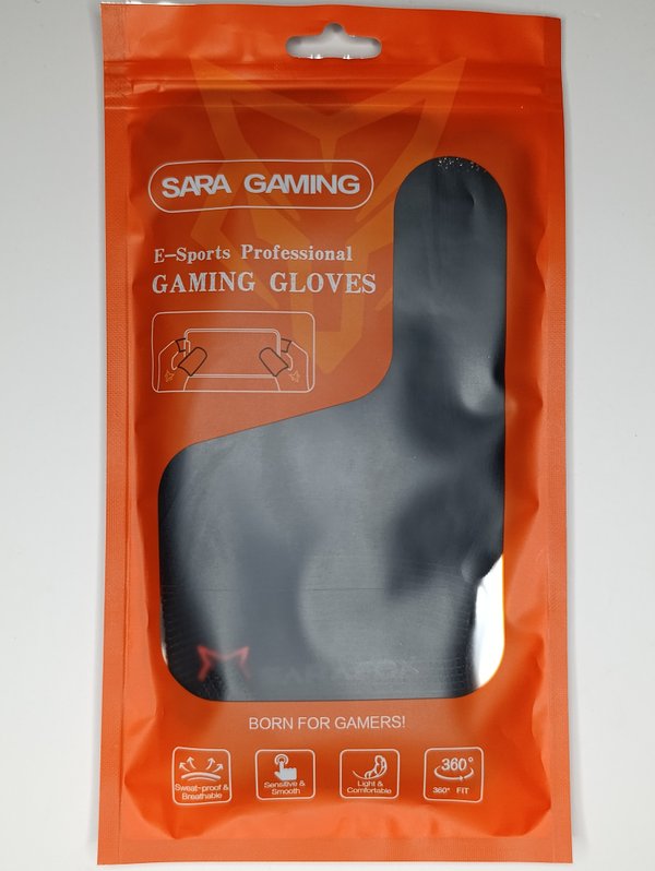 Guantes Gamer Completos Sarafox Pro - Fibra de Plata con Palma Antideslizante (Par)