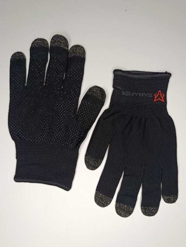 Guantes Gamer Completos Sarafox Pro - Fibra de Plata con Palma Antideslizante (Par)