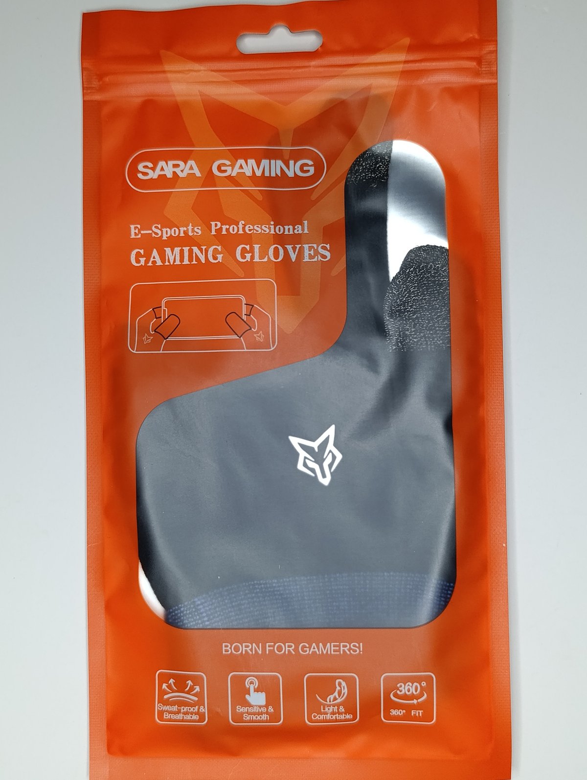 Guantes Gamer de Dos Dedos Sarafox V1 - Fibra de Plata y Transpirabilidad Total - 2