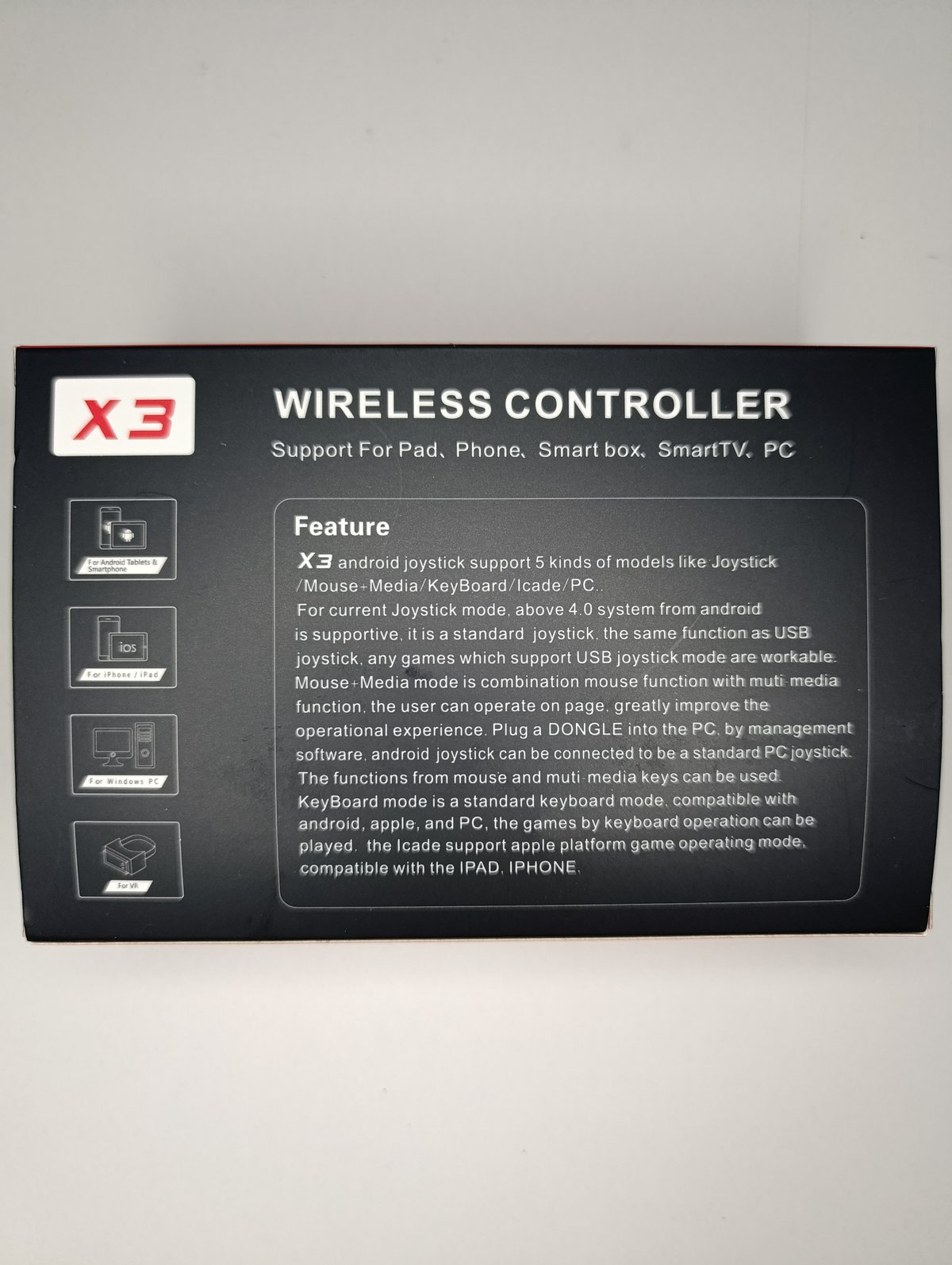 Control Gamer Inalámbrico Bluetooth X3 con Soporte para Celular - 8