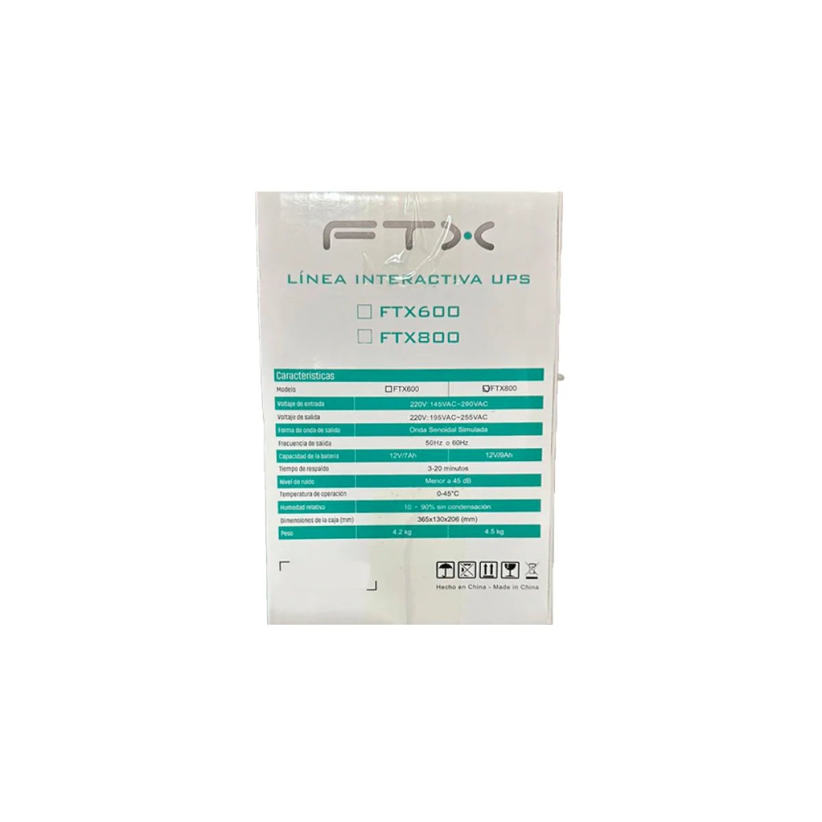 UPS FTX FTX-800VA – 800VA / 480W – 220V - 2