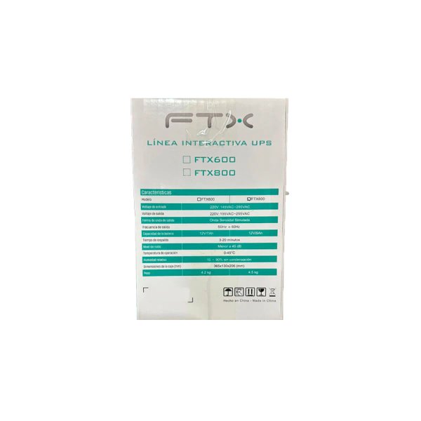 UPS FTX FTX-800VA – 800VA / 480W – 220V
