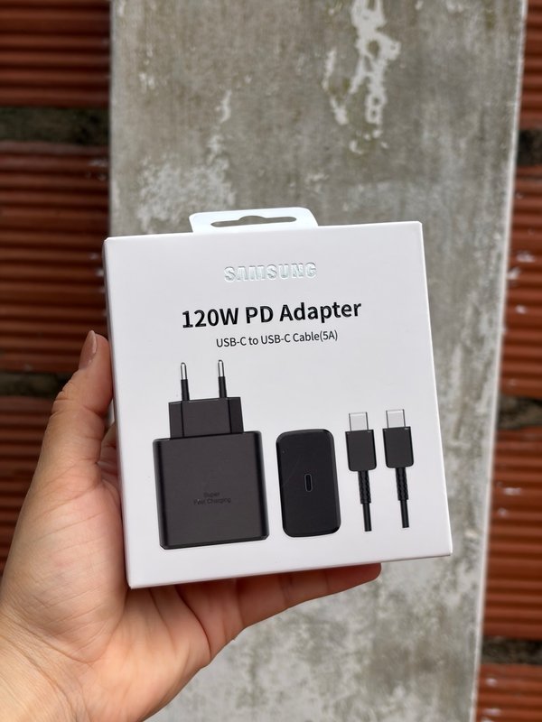 Cargador USB-C de 120W con Cable USB-C – Estilo Samsung (Versión Genérica)