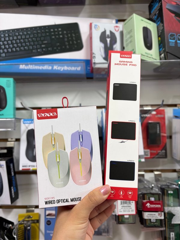 Mouse USB SATE + Mousepad Gamer SATE A-PAD014