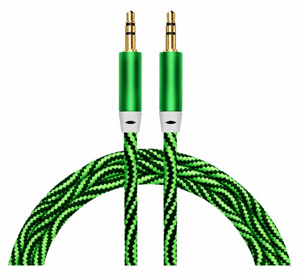 Cable Auxiliar de Audio 1,5 Metros - Cordón Verde