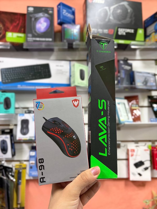 Mouse Gamer SATE RGB + Mousepad T-Dagger
