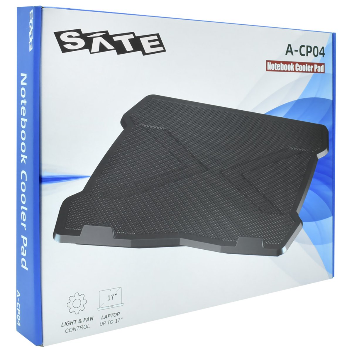 Base cooler para notebook Satellite A-CP04 USB 10" a 17" - Negro - 3