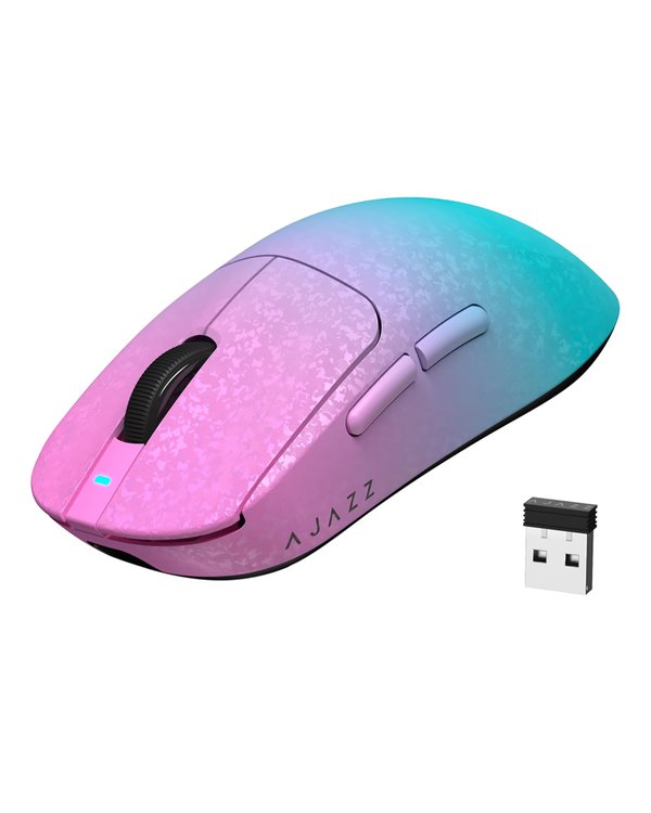 Mouse Gamer Ajazz AJ199 Nacodexx Wireless – Rosa / Azul