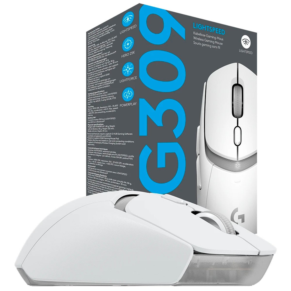 Mouse Gamer Logitech G309 LightSpeed Wireless - Blanco - 3