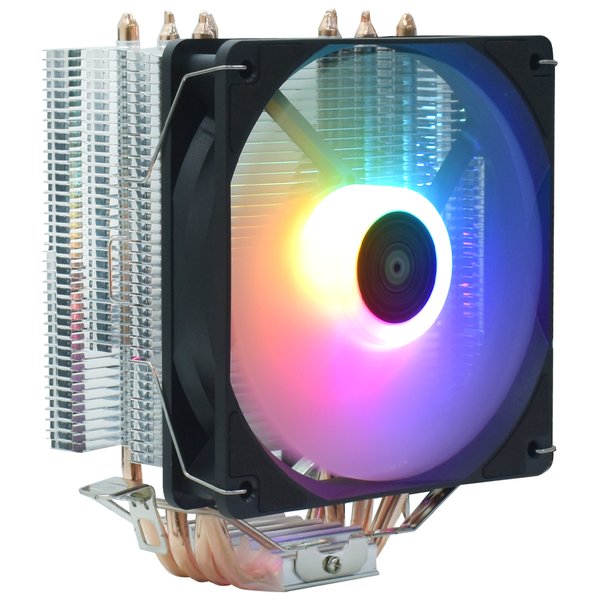 Cooler para Procesador Macrovip MV-CPC3R RGB PWM Tower 120 mm Negro