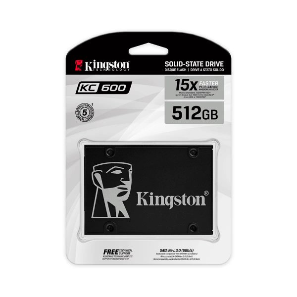 SSD Kingston KC600 512GB SATA III – 550/520 MB/s – SKC600/512G