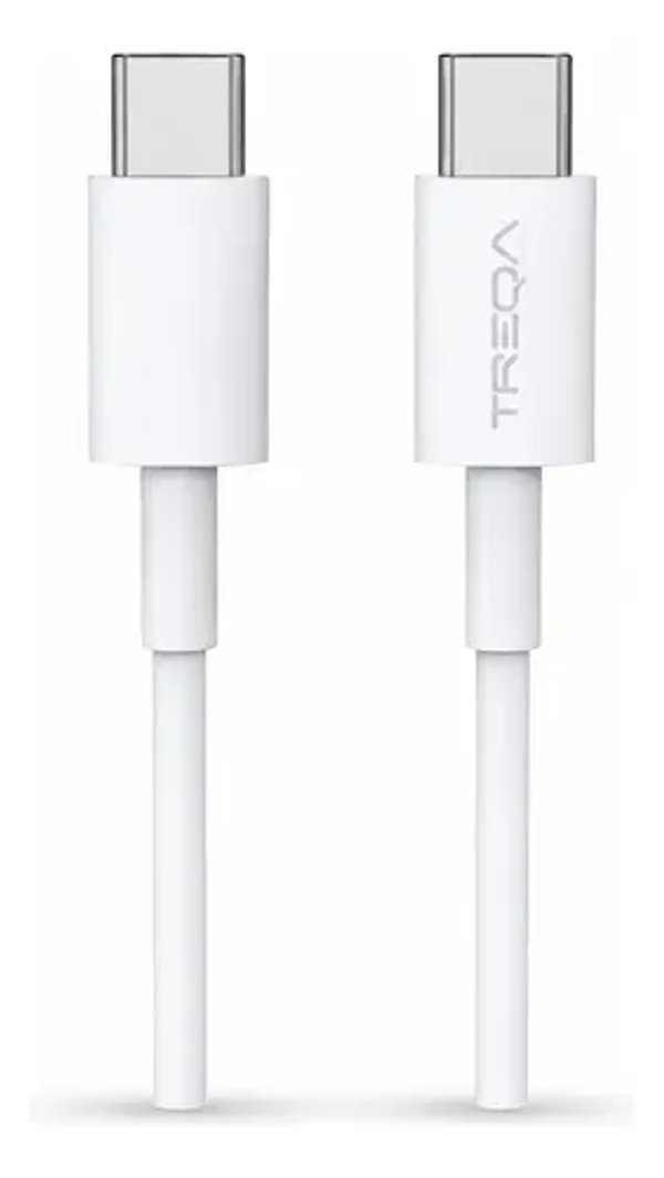 Cable USB-C a USB-C 2m Treqa - Blanco