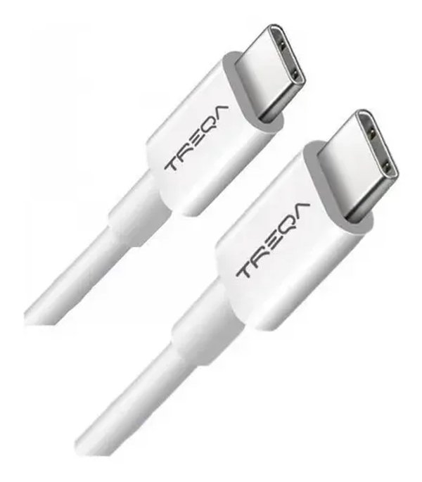 Cable USB-C a USB-C 2m Treqa - Blanco