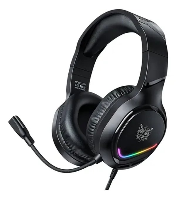 Auriculares Gamer Onikuma X31 RGB USB + 3,5 mm - Negro
