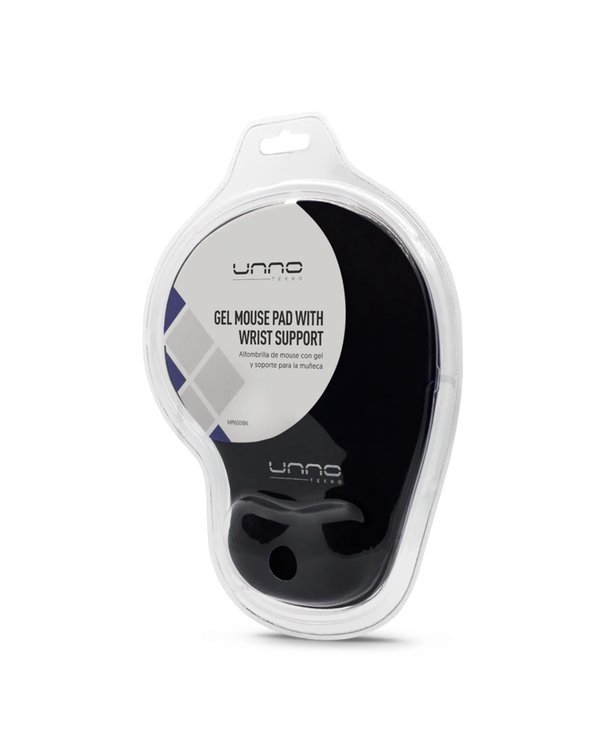 Mouse pad Ergonómico con Gel Unno Tekno MP6001BK – Negro