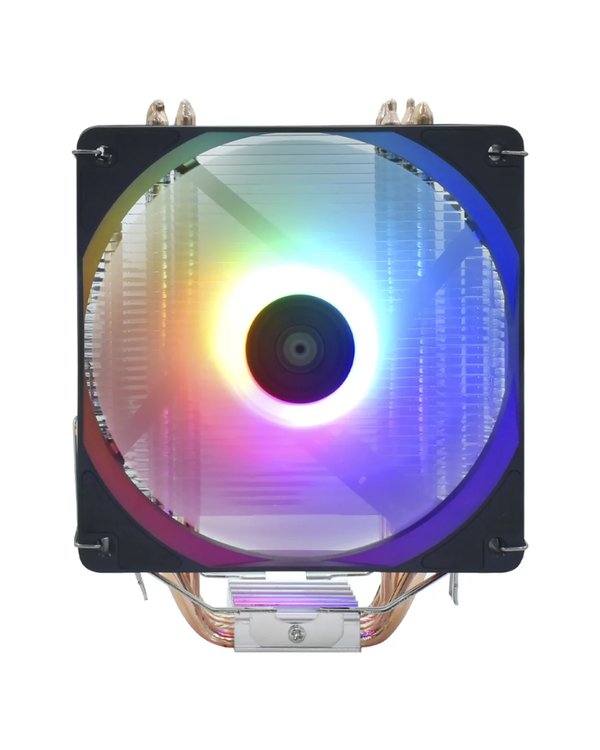 Cooler para Procesador Macrovip MV-CPC3R RGB PWM Tower 120 mm Negro