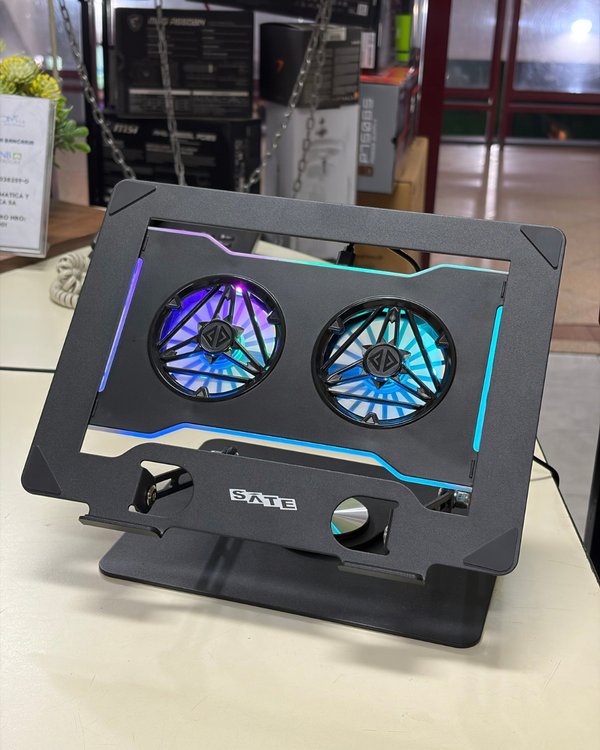 Base Cooler para Notebook Satellite A-CP30 RGB USB 10" a 17"- Negro