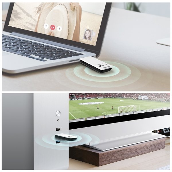 Adaptador USB Wi-Fi Wireless N 300 Mbps - Blanco