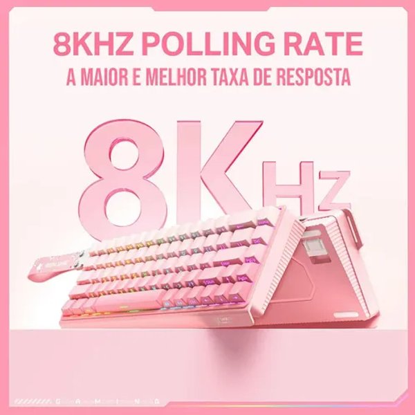 Teclado Gamer Magnético Onikuma G69 USB / RGB – Rosa