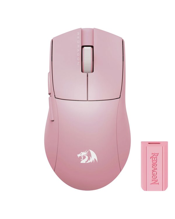 Mouse Gamer Redragon M916P-PRO-4K K1NG 4K Pro Wireless – Rosa