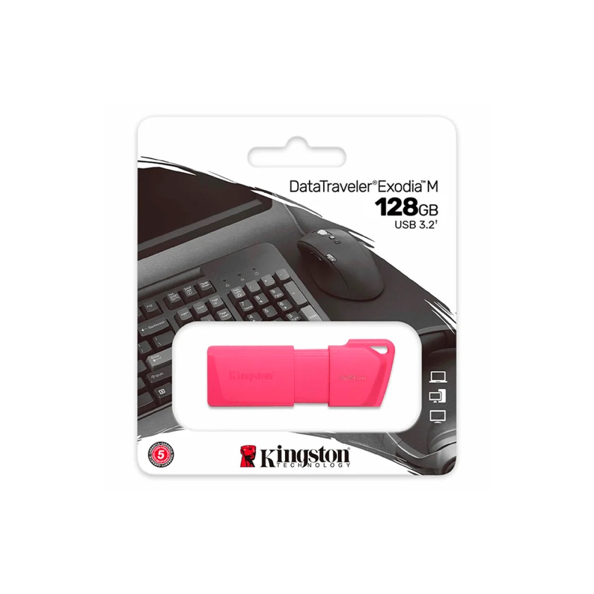 Pendrive Kingston Exodia M 128GB USB 3.2 – Rosa - 4