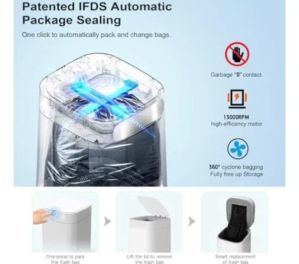 Basurero inteligente Smart de 12 L 