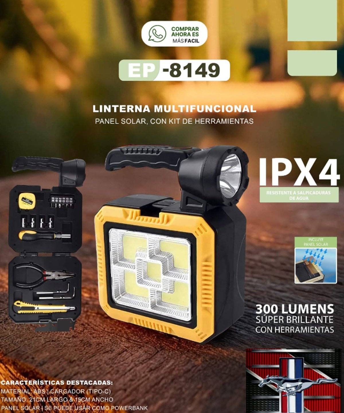 Linterna Multifuncional Cpanel Solar