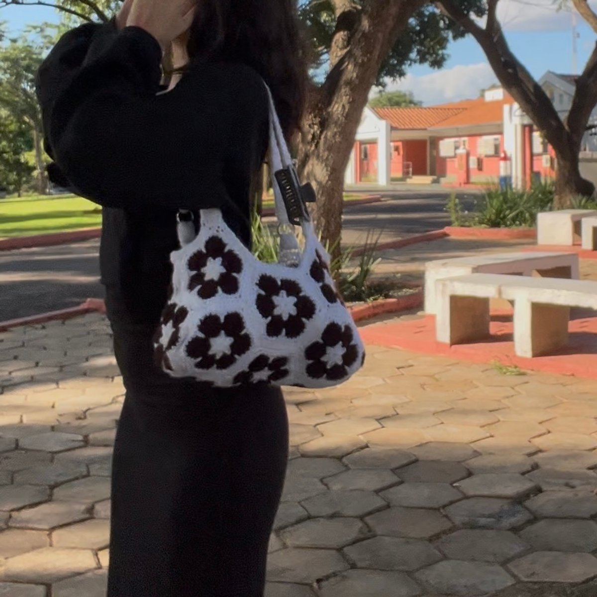 bolso de flores africanas