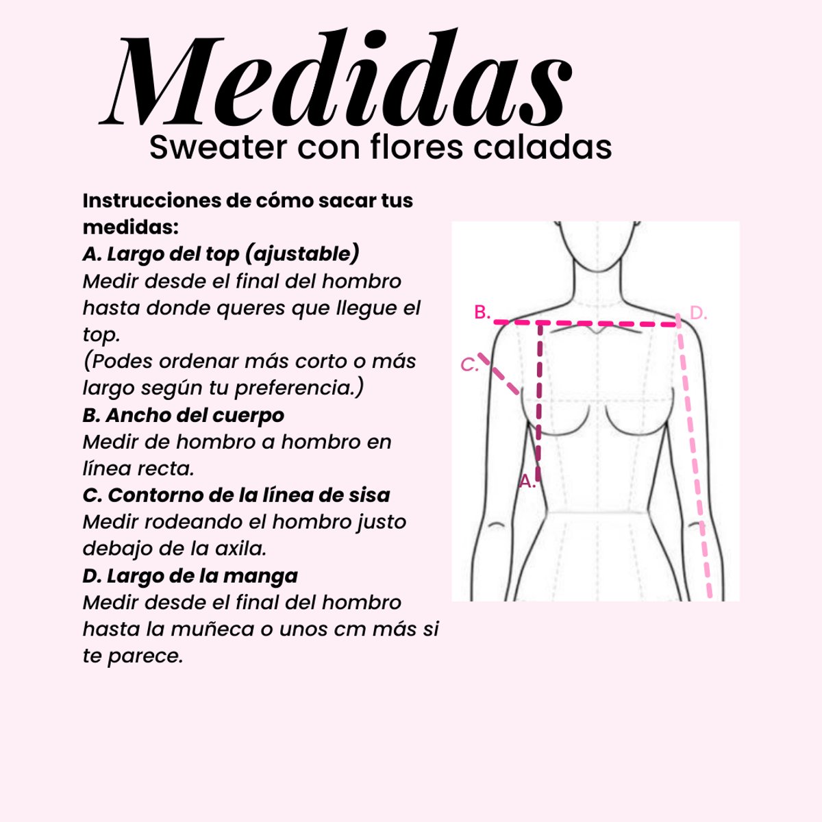 sweater calado con flor – modelo crop - 6