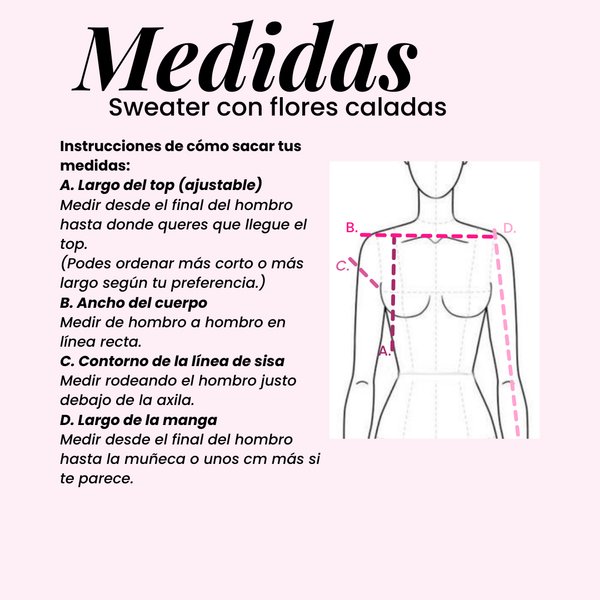 sweater calado con flor – modelo crop