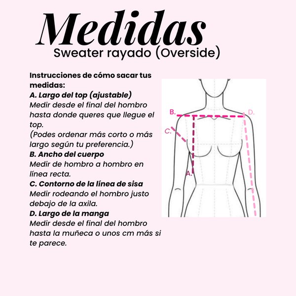 sweater rayado oversize (crop) – dos tonos