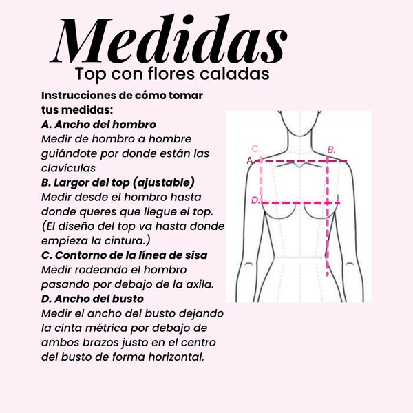 top de flores caladas