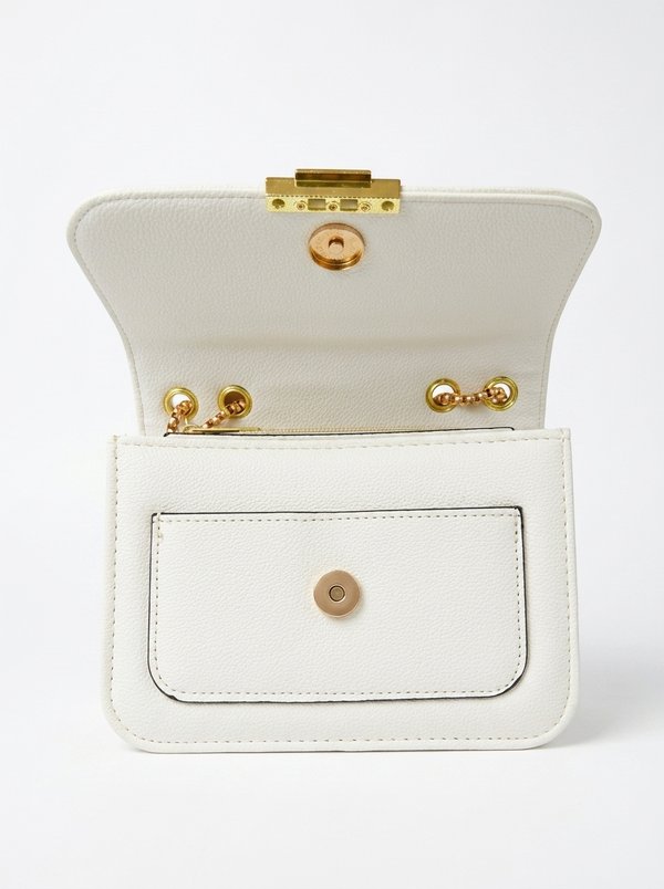 Cartera Blanca Elegante para Mujer | Correa de Cadena | Diseño Moderno y Versátil