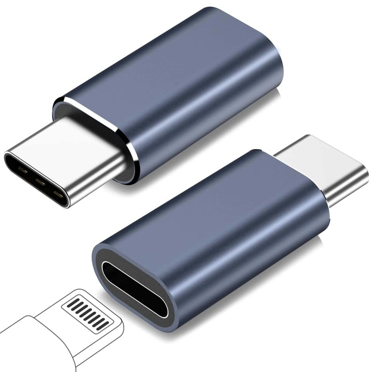 Adaptador USB-C Hembra a Lightning Macho/ Para dispositivos Iphone - 2
